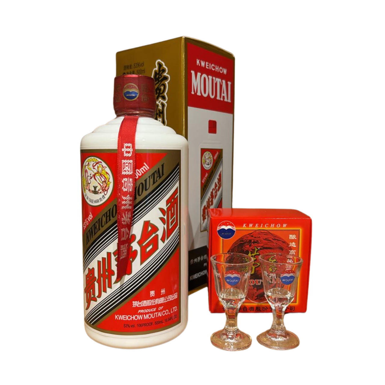 01 GARRAFA 500ML - KWEICHOW MOUTAI 53° - CHINA - LICOR - ACOMPANHA
