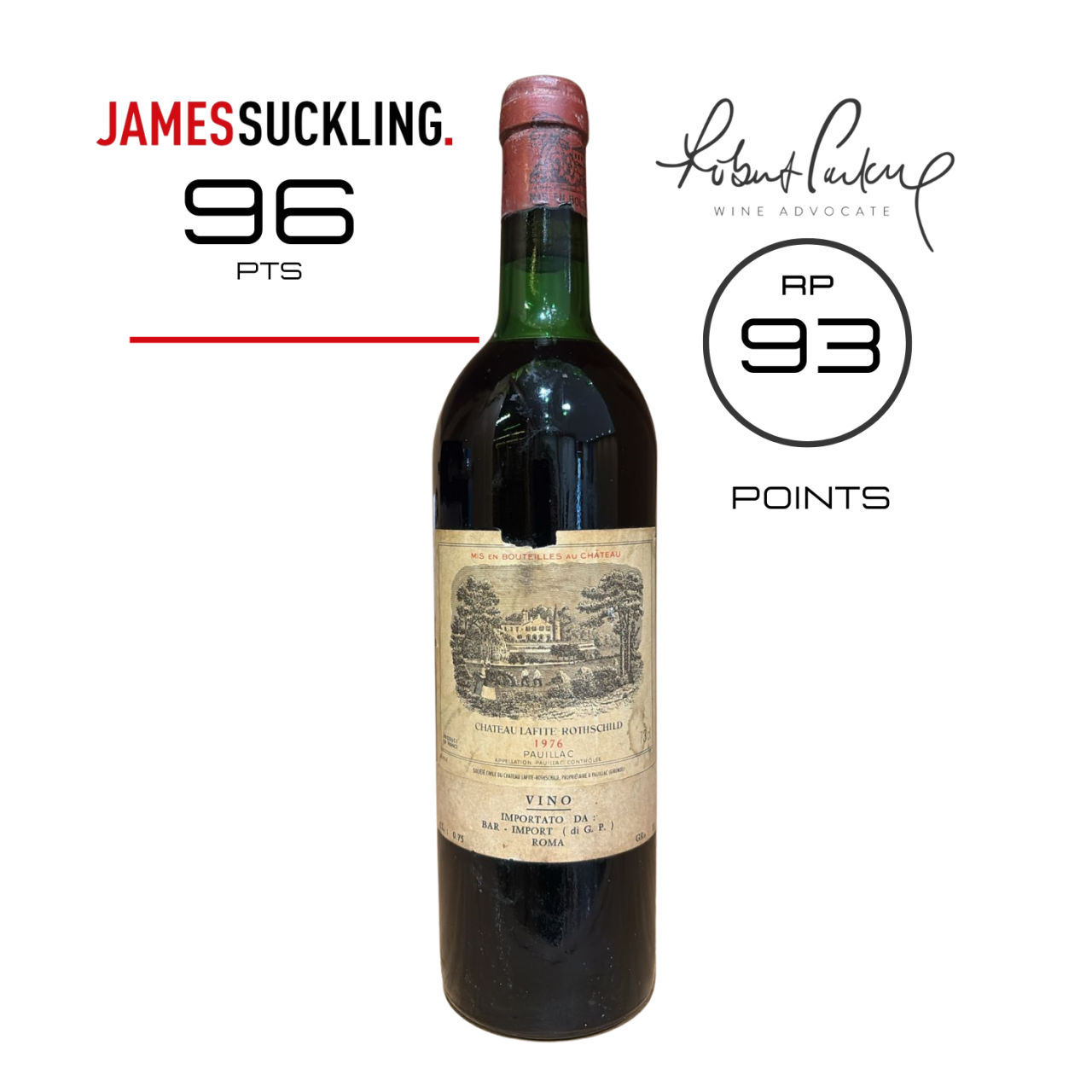 ワイン CHATEAU LAFITE ROTHSCHILD 1976 PAUILLAC 01 GARRAFA 750ML - CHATEAU LAFITE ROTHSCHILD PAUILLAC PREMIER